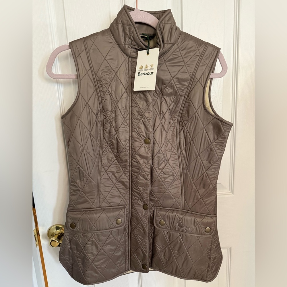 NWT Barbour Wray Gilet Taupe Pearl US Size 4